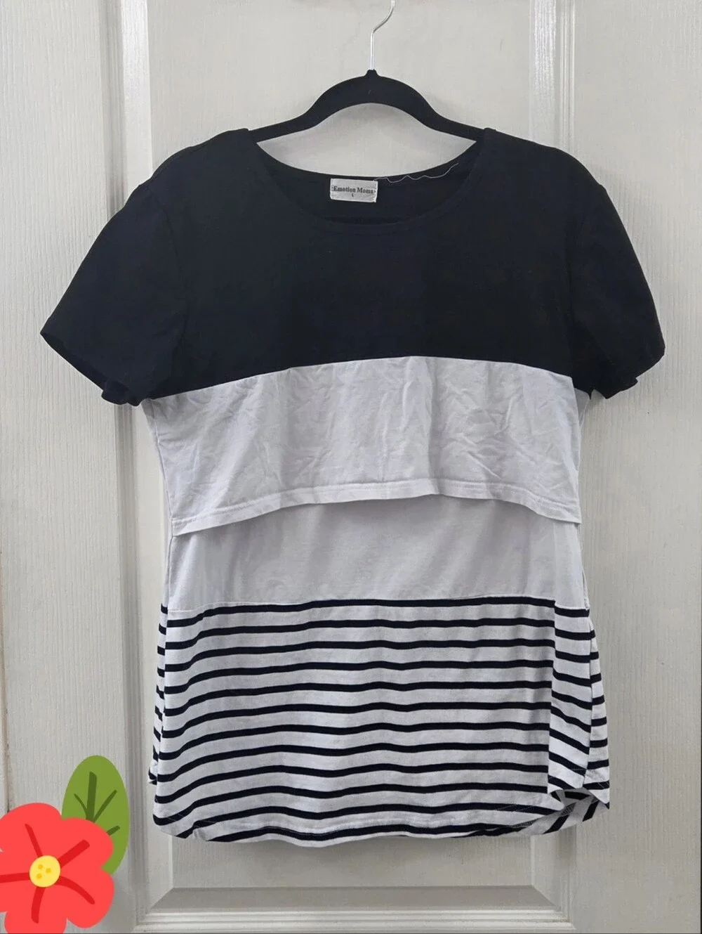 Emotion Moms Maternity Breastfeeding Top Size L - Picture 2 of 6